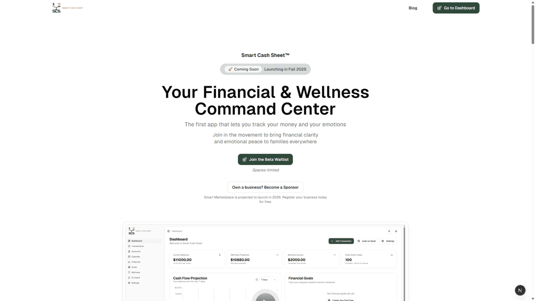 Smart Cash Sheet